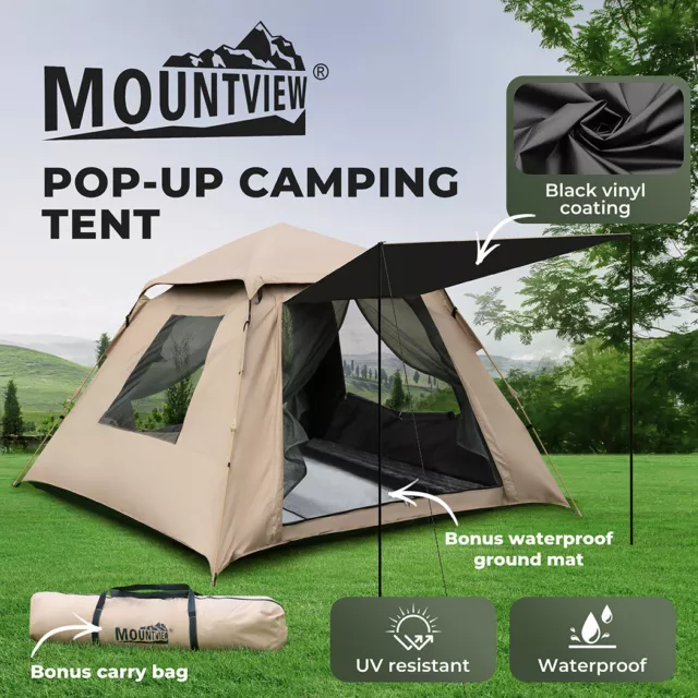 Mountview Instant Pop up Camping Tent Automatic Canopy Waterproof Big Family