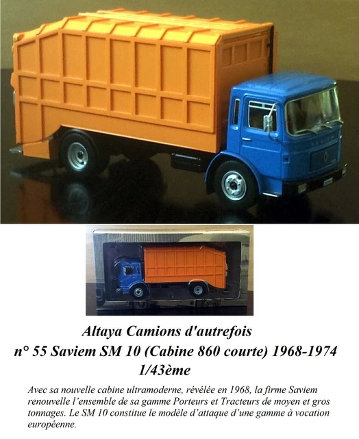 Camion Saviem SM8 Cabine 812 Avia 1968 - Modèle Réduit 1/43 Occasion, Série Camion D'Autrefois