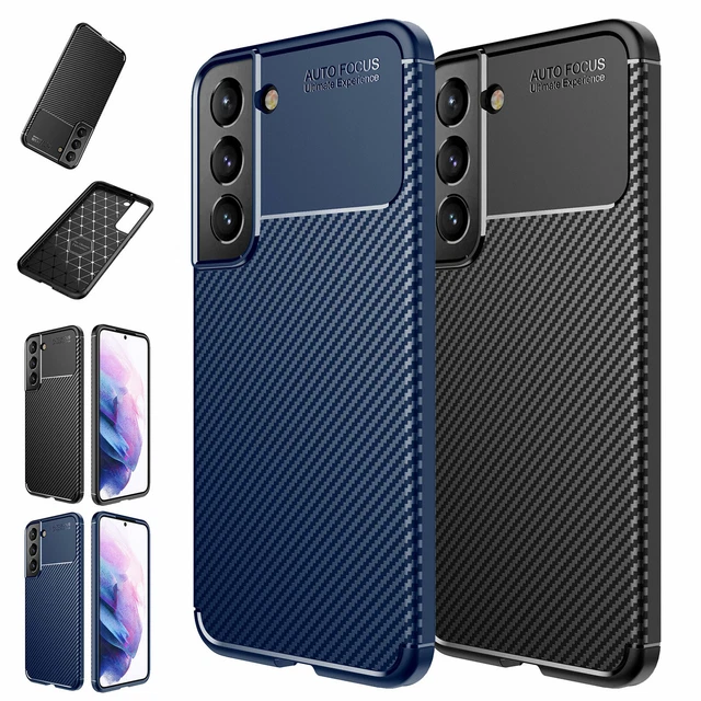 Carbon Fiber Anti Scratch Silicone Ultra Slim Case Cover For Samsung Galaxy S22