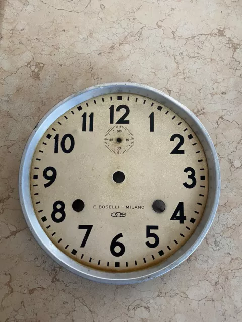 E. BOSELLI Milano quadrante Dial Per Orologio Timbratore Meccanico Anni 40/50