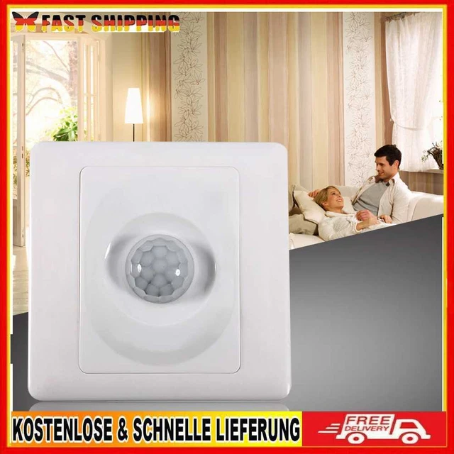 Sensore di movimento a induzione infrarossi 220V auto montaggio a parete controllo corpo led