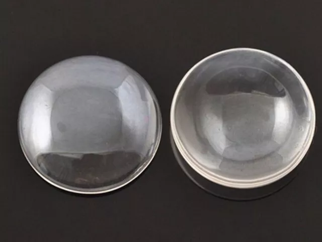 Cúpula cabujón de vidrio plano redondo transparente sin orificio 6 mm-60 mm para elegir 2