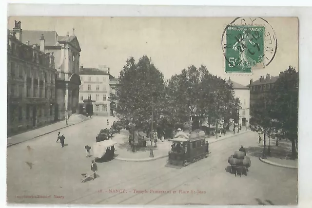54 Nancy , Temple Protestant Et Place Saint Jean