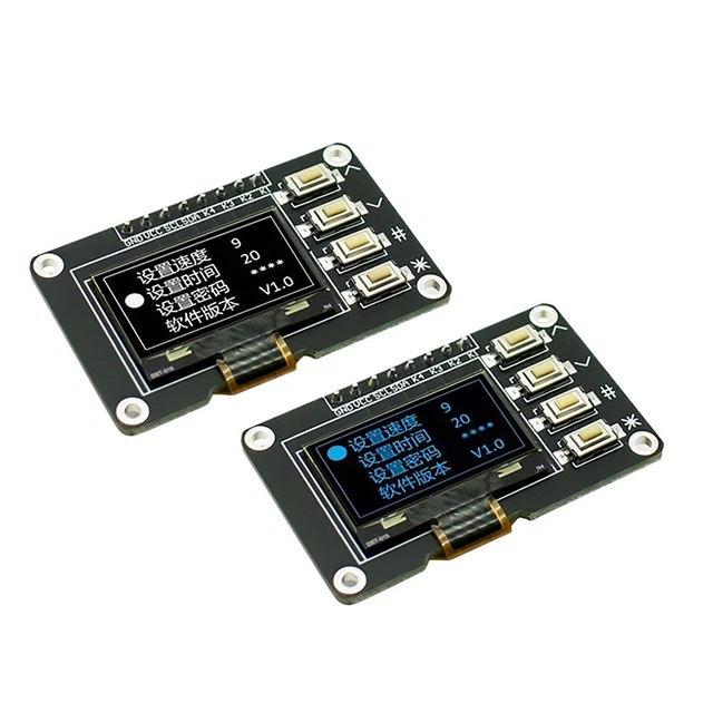 OLED DISPLAY SCREEN 12864 Screen Module With Matrix 4 Key Interfaces ...