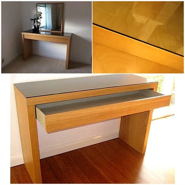 IKEA MALM DRESSING Table Smoked REPLACEMENT GLASS TOP **GLASS ONLY