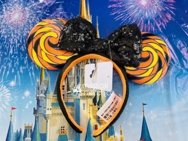 New 2020 Disney Parks Minnie Mouse Halloween Candy Lollipop Ears In Hand