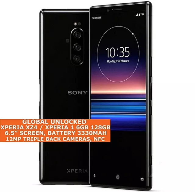 Sony Xperia Xz4 / 1 J8110/J9110 6Gb 128Gb Une Seule Carte SIM / Double Android