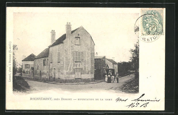 CPA Bouffémont, Bifurcation de la Gare, vue partielle 1903