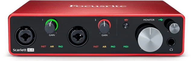 Focusrite SCARLETT 4I4 3RD GENERATION Enregistrement d'interfaces audio