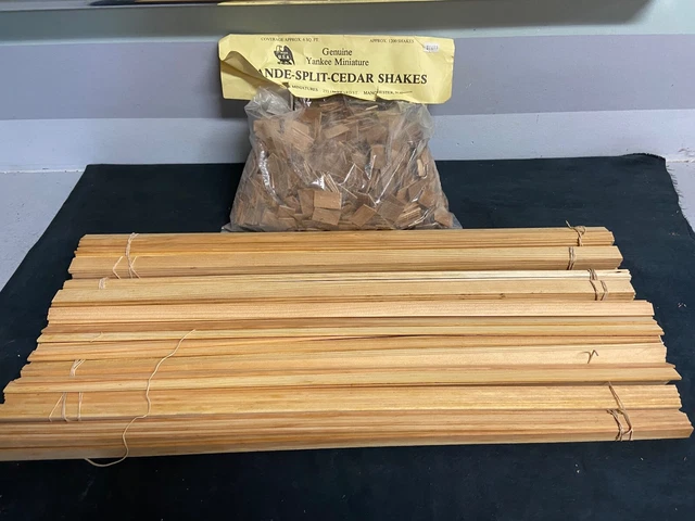 Dollhouse Cedar Shingles 1:12 Scale 1200 Piece - 6 Sq Ft & 200+ Wood Siding 24"