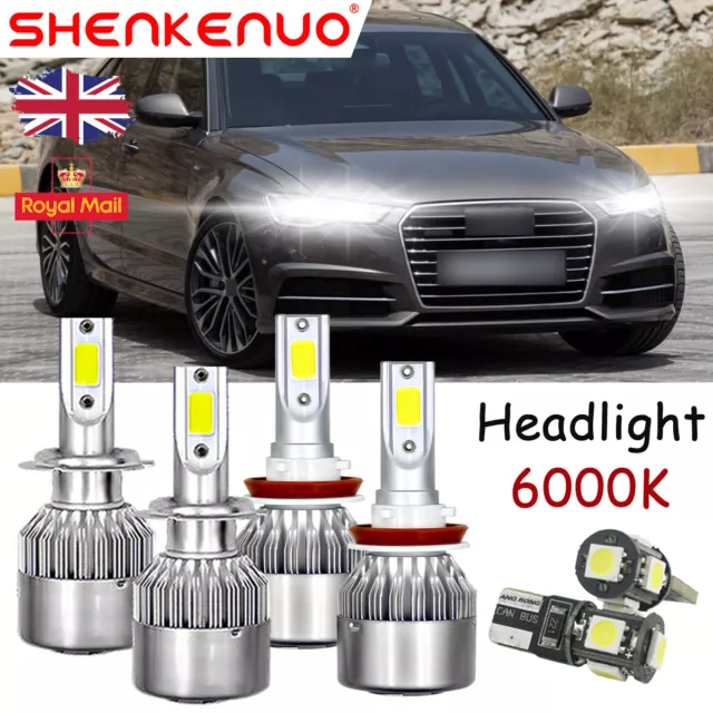 For Audi A6 C7 2011-2018 - LED Headlights All Weather Xenon White Bulbs 12v 50W