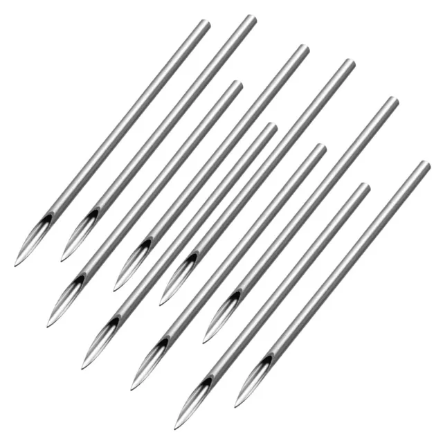 10x aiguilles de piercing en acier inoxydable 14G pour outil d'art corporel de