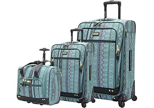 Steve Madden Designer Luggage Collection - 3 Piece Softside Spinner Suitcase Set