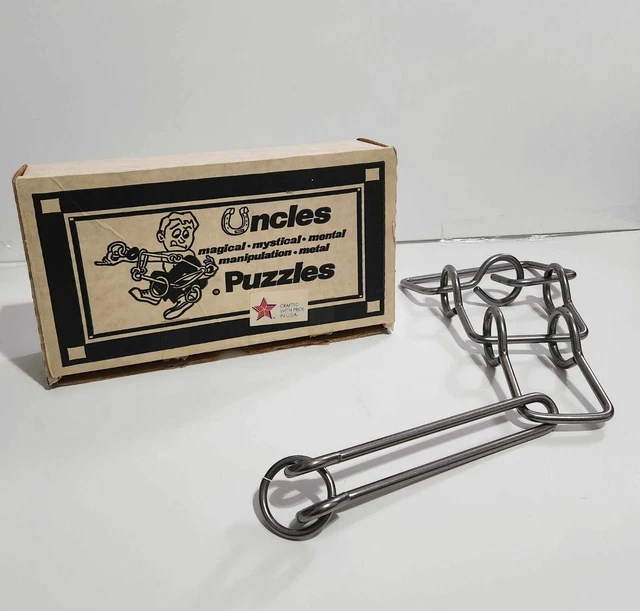 UNCLES PUZZLES DISENTANGLEMENT Metal Puzzle Triad Difficulty Level