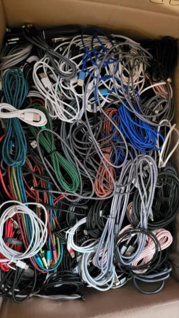Job Lot Bulk Wholesale Of Various Phone Charger Cables X 100