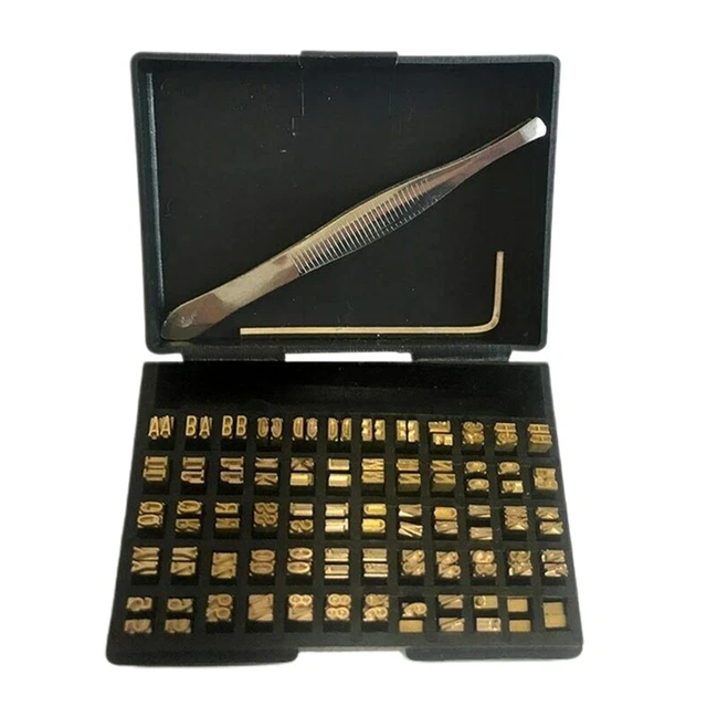 Word Grain Ribbon Printing Font 120 Pcs/set Copper Character High-quality Copper