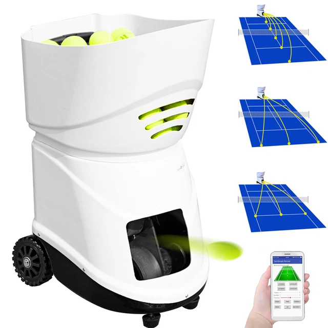 VEVOR PORTABLE TENNIS Ball Machine Throwing Training Machine 150 Balls