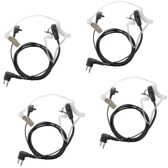 4-Pack 2-Pin Head Set for Motorola Radio AX CLS CP CT FD GP MU MV RDU S Series