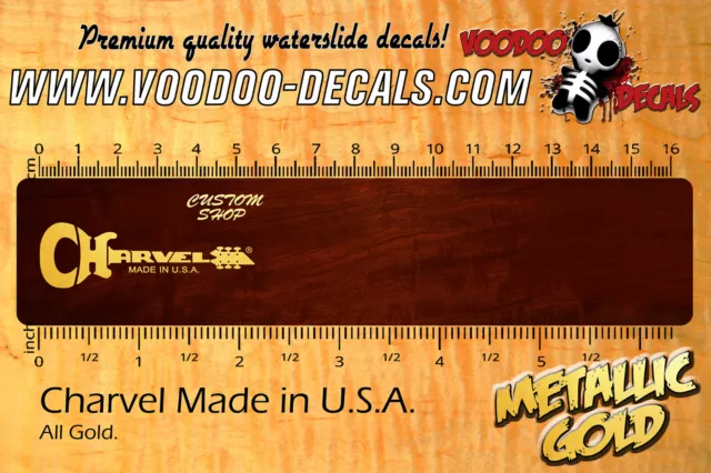 Charvel Made in U.S.A. CUSTOM SHOP (ALL GOLD) Waterslide decal