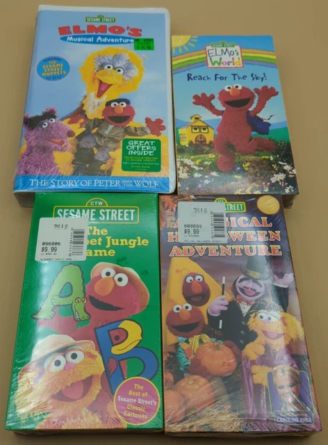 LOT DE 4 VHS Sesame Street - Alphabet Jungle Karaoké Elmo's World Sings ...