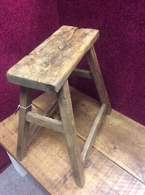 Hungarian Style Wooden Rustic Antique Stool 4