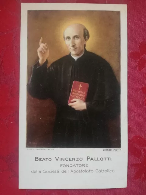 Holy Card Santino Beato Vincenzo Pallotti Con Preghiera