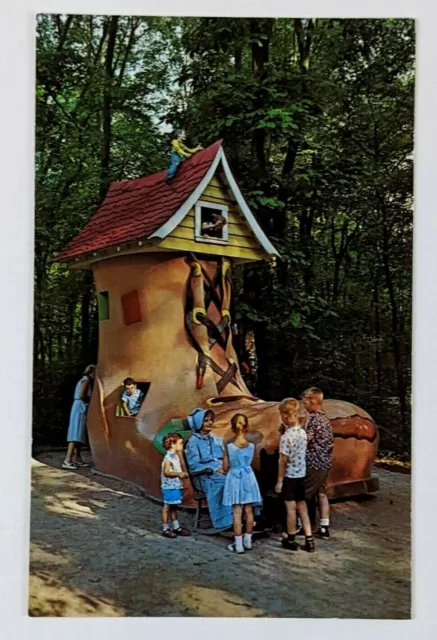 Ligonier Pennsylvania Story Book Forest Old Woman in the Shoe VTG 1960s Postcard
