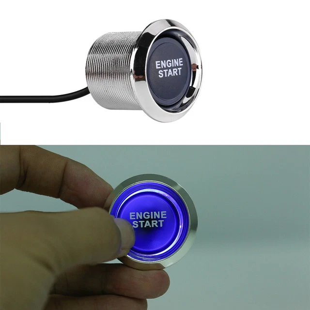 Pulsante universale avviamento motore auto 12 V interruttore accensione avviamento blu