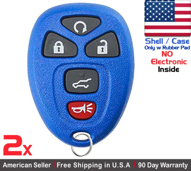 2x New Replacement Keyless Entry Remote Control Key Fob Case For Chevy - Shell