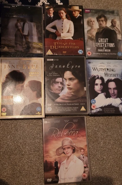 Classic BBC/Itv Drama DVD Bundle x 7, Jane Eyre, Rebecca, Great Expectations