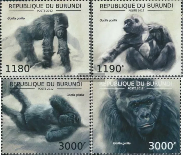 Burundi 2848-2851 MNH 2012 Westlicher Gorilla