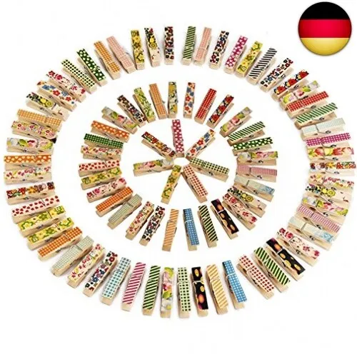 Mini bunte hölzerne Klemmen Clip Holzklammern Wäscheklammern Clips Fotopapier P