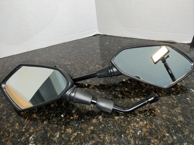 Evomosa Motorcycle Rearview Mirrors black 10mm