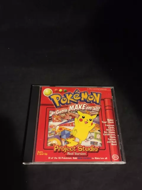 Pokemon Project Studio Red Version CD-ROM - Gotta Make 'Em All! (2001) NEW