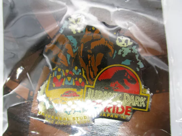 Jurassic Park - The Ride Pin Badge UnOpen 2ndAnniversary Universal Studios Japan 3