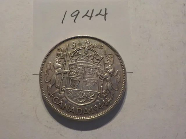 1944    Canadian   Silver     Half    Dollar