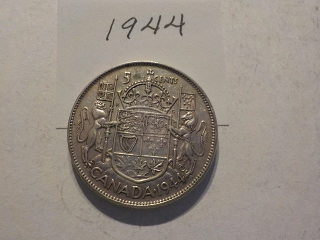1944    Canadian   Silver     Half    Dollar