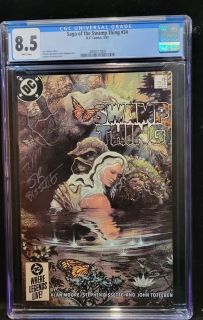 Saga of tthe Swamp Thing #34 (1985) CGC 8.5 Signed