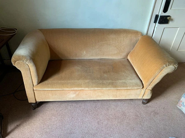 antique drop arm sofas used. Recently recovered 