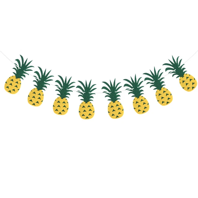 Ananas-Banner Für Geburtstagsfeier – Sommer-Partydeko, Inkl. 8 Ausschnitte & Band, 248 Cm Lang