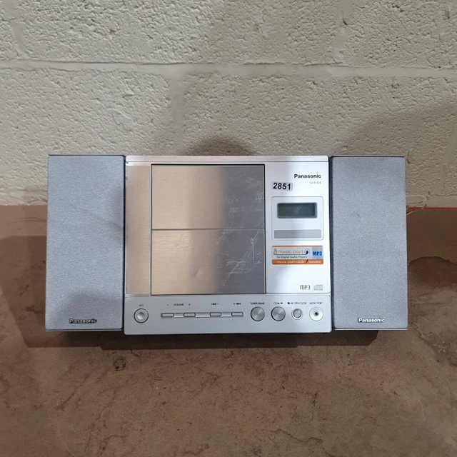 PANASONIC SA-EN28 SILVER Compact 15W AM/FM Radio CD Player Hi-Fi Stereo ...
