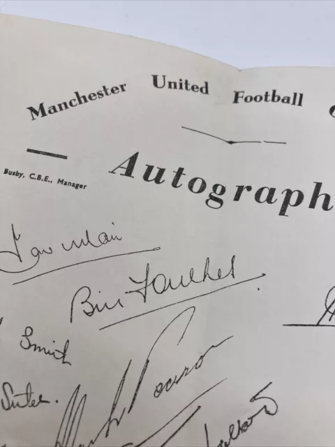 Manchester United 1964 Printed Autographed Team Sheet - Charlton, Busby, etc., 3