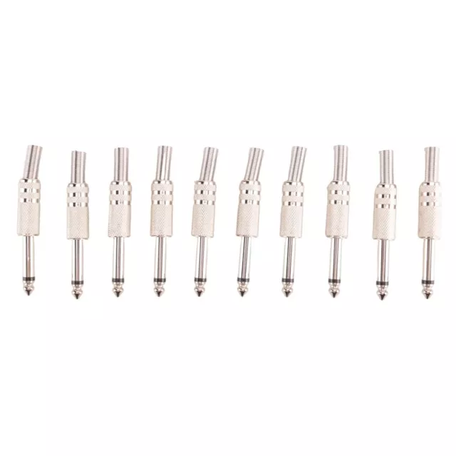 6.35mm Mono Amplifier Plug 1/4Inch Male Mono Monaural Jack Audio Cable Connector