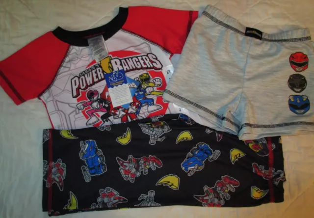 NWT 2T Toddler Boys Pajama Set POWER RANGERS Flame Resistant Polyester HEROES