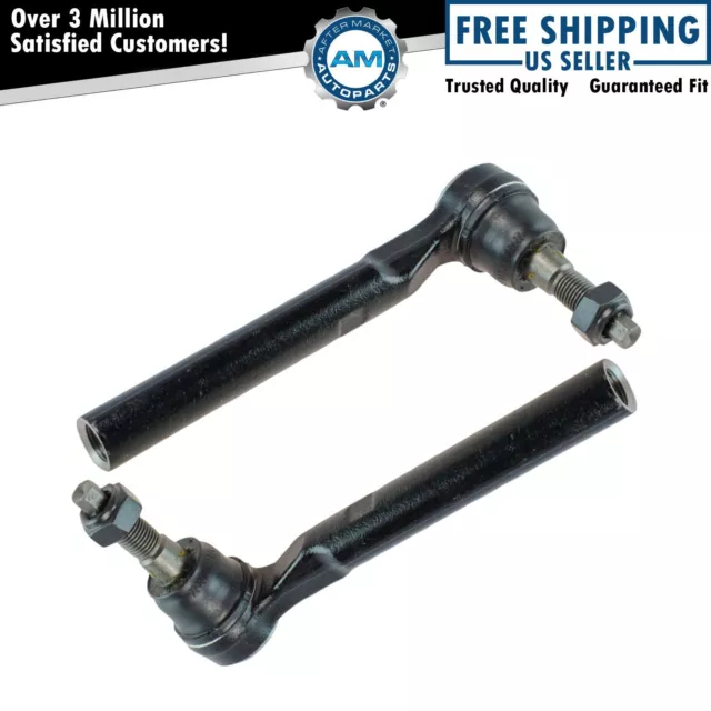 Front Tie Rod End Outer LH Driver RH Passenger Pair Set of 2 for Hummer H3 H3T