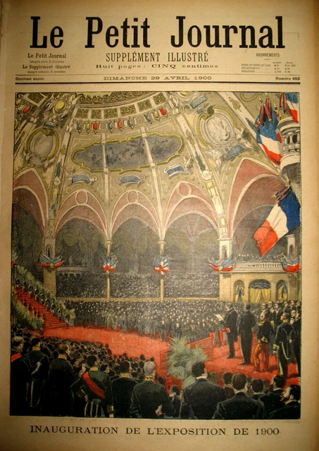 INAUGURATION EXPO UNIVERSELLE ITALIE Gal VILLEBOIS MAREUIL LE PETIT JOURNAL 1900