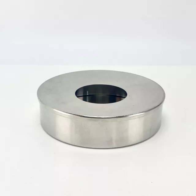 Vtg Stelton Denmark Cylinda Line Ashtray Stainless Steel Flat Circle