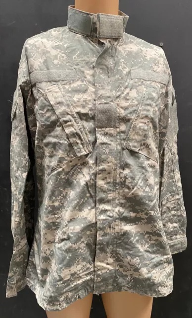 US Military ACU 'Digi' Camouflage Combat Coat Shirt Jacket, Medium Regular