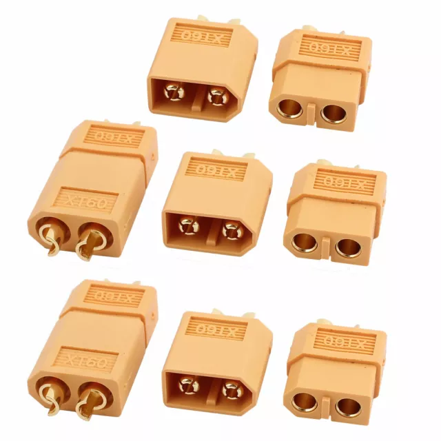 5 Pairs XT60 Male Female Plated Gold Connector for RC Lipo Battery Motor Yellow