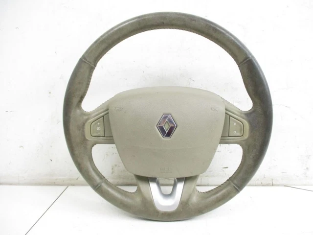 Volant Multifonction Renault Laguna III En Cuir - Remis à Neuf - Noir - Envoi Sous 5 Jours Ouvrés